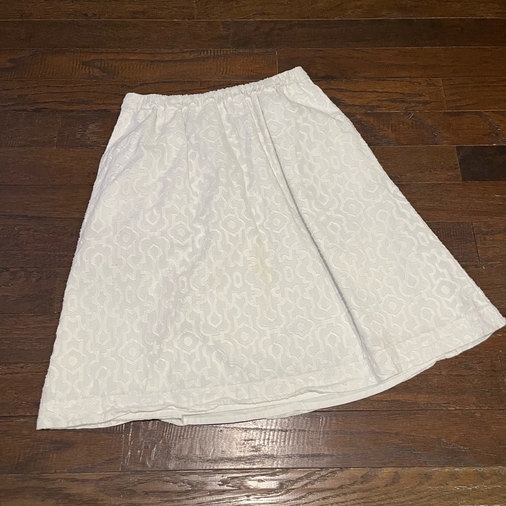J. Crew Factory White A-Line Skirt